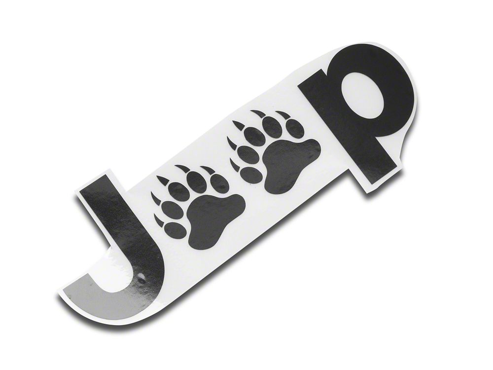 Jeep Licensed by RedRock Jeep Paw Side Logo; Gloss Black (20-25 Jeep Gladiator JT)