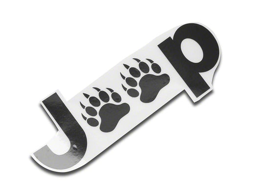 Jeep Licensed by RedRock Jeep Paw Side Logo; Gloss Black (20-25 Jeep Gladiator JT)