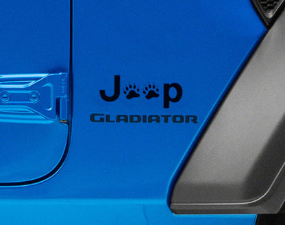 Jeep Licensed by RedRock Jeep Paw Side Logo; Gloss Black (20-25 Jeep Gladiator JT)