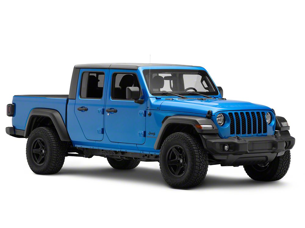 Jeep Licensed by RedRock Jeep Paw Side Logo; Matte Black (20-25 Jeep Gladiator JT)