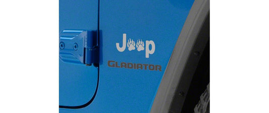 Jeep Licensed by RedRock Jeep Paw Side Logo; Silver (20-25 Jeep Gladiator JT)