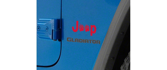 Jeep Licensed by RedRock Jeep Paw Side Logo; Red (20-25 Jeep Gladiator JT)