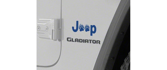 Jeep Licensed by RedRock Jeep Paw Side Logo; Blue (20-25 Jeep Gladiator JT)