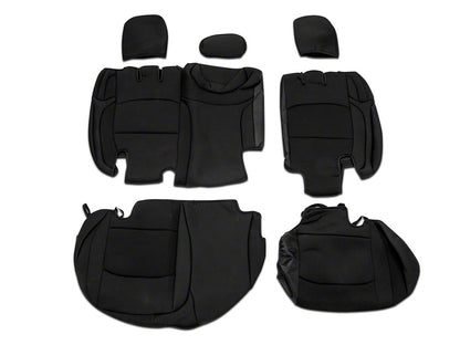 RedRock Custom Fit Front and Rear Seat Covers; Black (20-25 Jeep Gladiator JT)