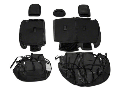 RedRock Custom Fit Front and Rear Seat Covers; Black (20-25 Jeep Gladiator JT)