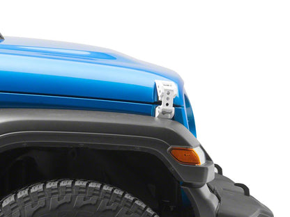 RedRock Billet Hood Catch Kit; White (20-25 Jeep Gladiator JT)