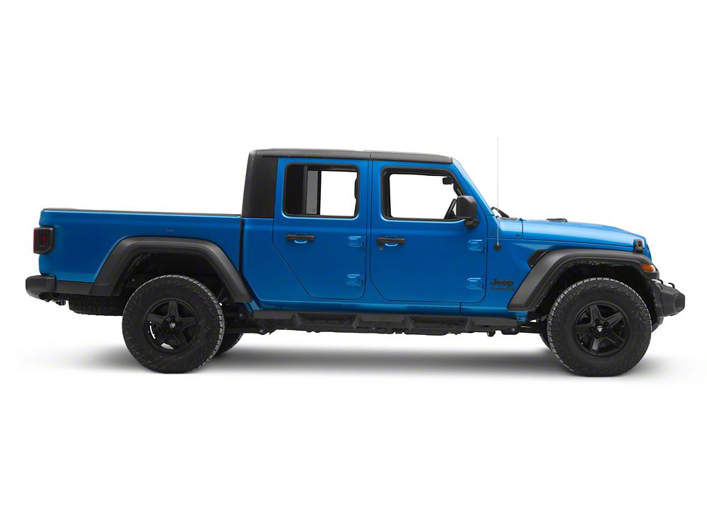RedRock 4-Inch Drop TC1 Running Boards; Textured Black (20-25 Jeep Gladiator JT)