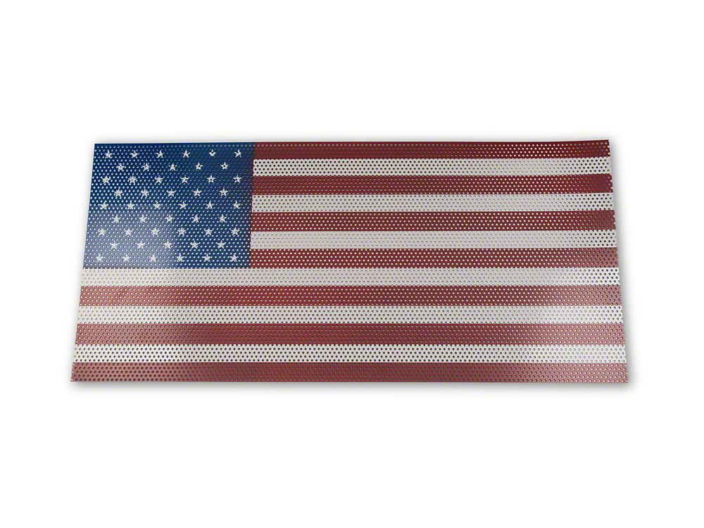RedRock Grille Insert; Old Glory (20-25 Jeep Gladiator JT w/o TrailCam)