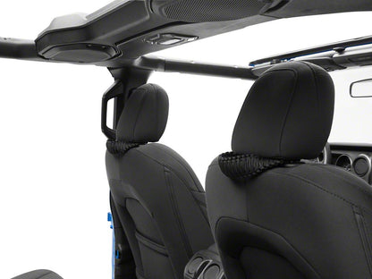 RedRock Headrest Grab Handles; Black (20-25 Jeep Gladiator JT)