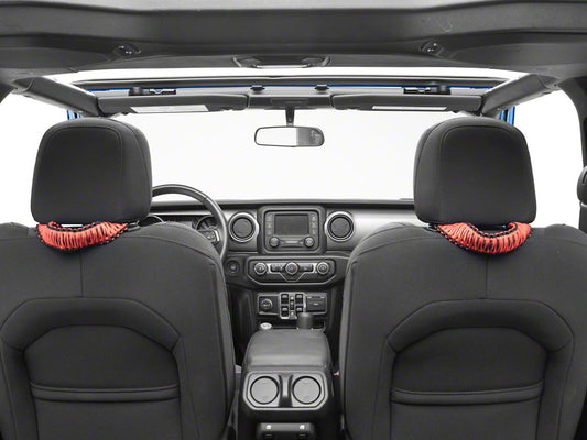 RedRock Headrest Grab Handles; Red (20-25 Jeep Gladiator JT)