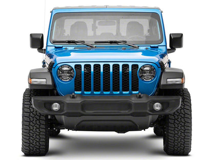 RedRock Euro Style Headlight Guards; Carbon Fiber Look (20-25 Jeep Gladiator JT)