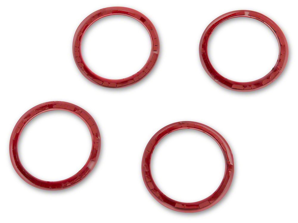 RedRock Air Conditioning Vent Trim Rings; Red (20-25 Jeep Gladiator JT)