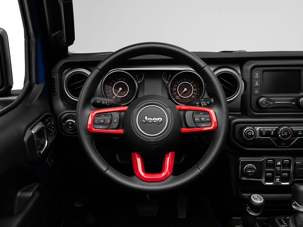 RedRock Steering Wheel Trim; Red (20-25 Jeep Gladiator JT)