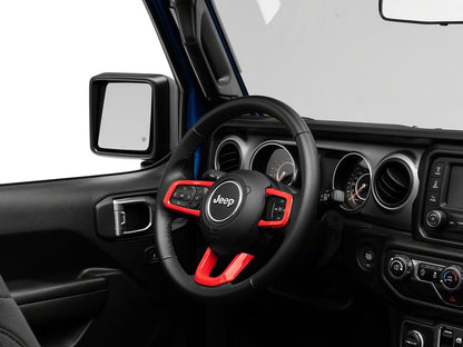 RedRock Steering Wheel Trim; Red (20-25 Jeep Gladiator JT)
