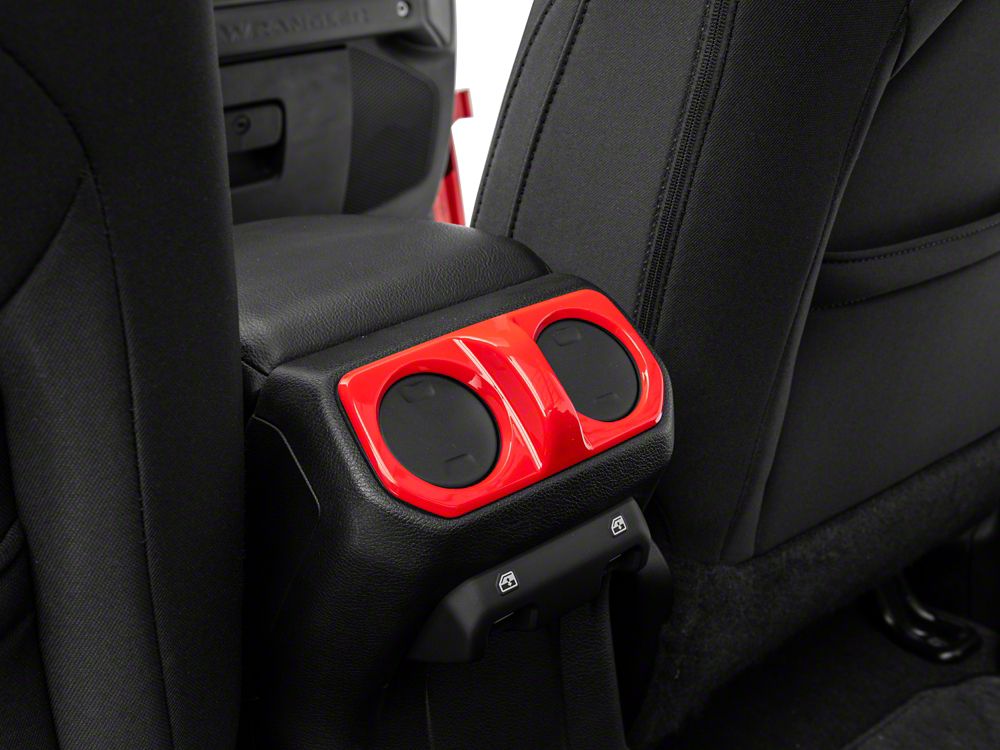 RedRock Rear HVAC Vent Trim; Red (20-25 Jeep Gladiator JT)