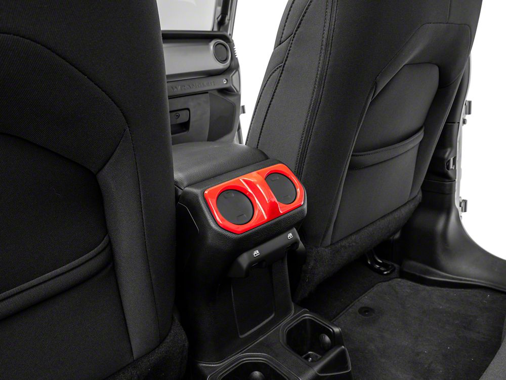 RedRock Rear HVAC Vent Trim; Red (20-25 Jeep Gladiator JT)