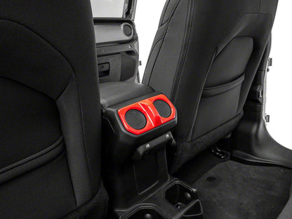 RedRock Rear HVAC Vent Trim; Red (20-25 Jeep Gladiator JT)