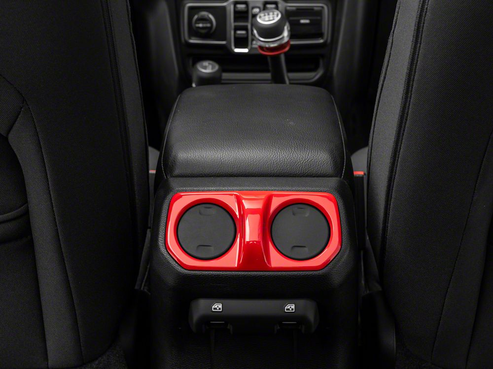 RedRock Rear HVAC Vent Trim; Red (20-25 Jeep Gladiator JT)