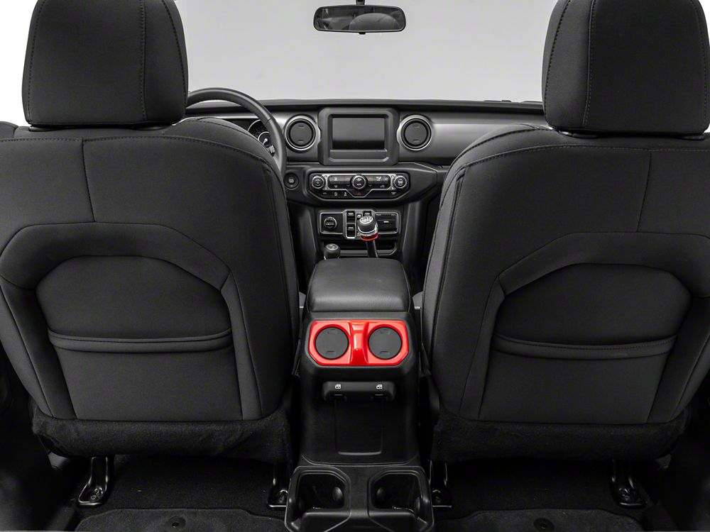 RedRock Rear HVAC Vent Trim; Red (20-25 Jeep Gladiator JT)