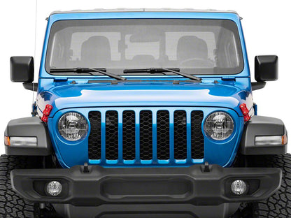 RedRock Billet Aluminum Hood Catch Set; Red (20-25 Jeep Gladiator JT)