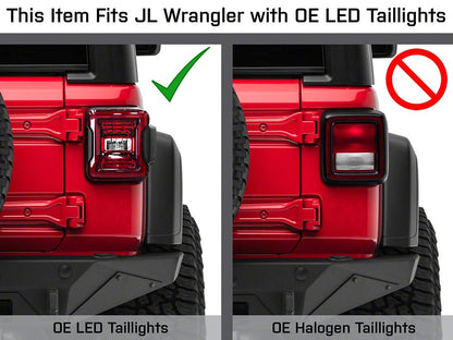 RedRock Star Tail Light Covers (18-25 Jeep Wrangler JL w/ Factory LED Tail Lights)