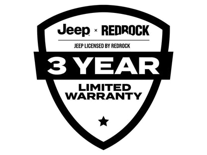 Jeep Licensed by RedRock Locking Aluminum Fuel Filler Door Cover (18-26 Jeep Wrangler JL)