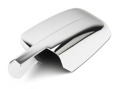 RedRock Mirror Covers without Turn Signal Light Cutout; Chrome (09-18 RAM 1500)