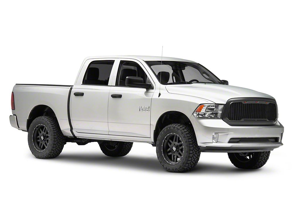 RedRock Baja Upper Replacement Grille with LED Lighting; Charcoal (13-18 RAM 1500, Excluding Rebel)