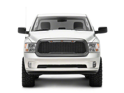 RedRock Baja Upper Replacement Grille with LED Lighting; Charcoal (13-18 RAM 1500, Excluding Rebel)
