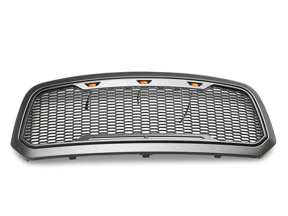 RedRock Baja Upper Replacement Grille with LED Lighting; Charcoal (13-18 RAM 1500, Excluding Rebel)