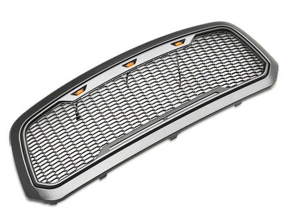 RedRock Baja Upper Replacement Grille with LED Lighting; Charcoal (13-18 RAM 1500, Excluding Rebel)