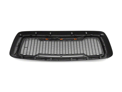 RedRock Baja Upper Replacement Grille with LED Lighting; Matte Black (02-05 RAM 1500)