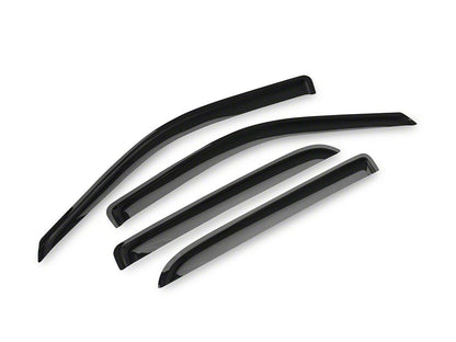 RedRock Window Deflectors; Front and Rear; Smoked (09-18 RAM 1500 Crew Cab)