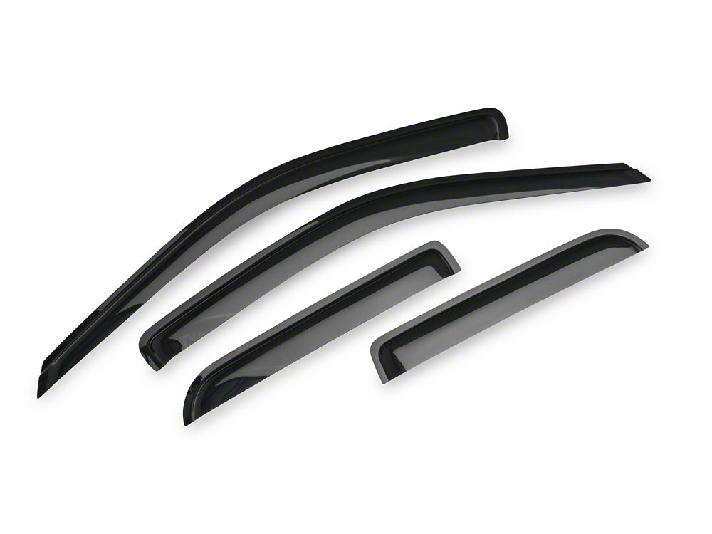 RedRock Window Deflectors; Front and Rear; Smoked (09-18 RAM 1500 Quad Cab)