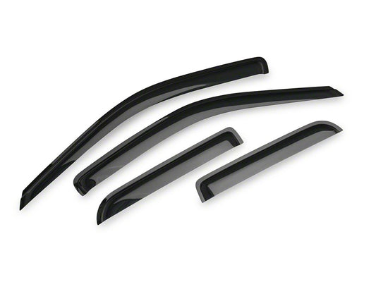 RedRock Window Deflectors; Front and Rear; Smoked (09-18 RAM 1500 Quad Cab)