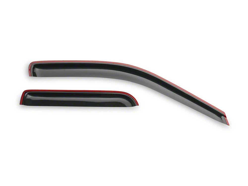RedRock Window Deflectors; Front and Rear; Smoked (09-18 RAM 1500 Quad Cab)