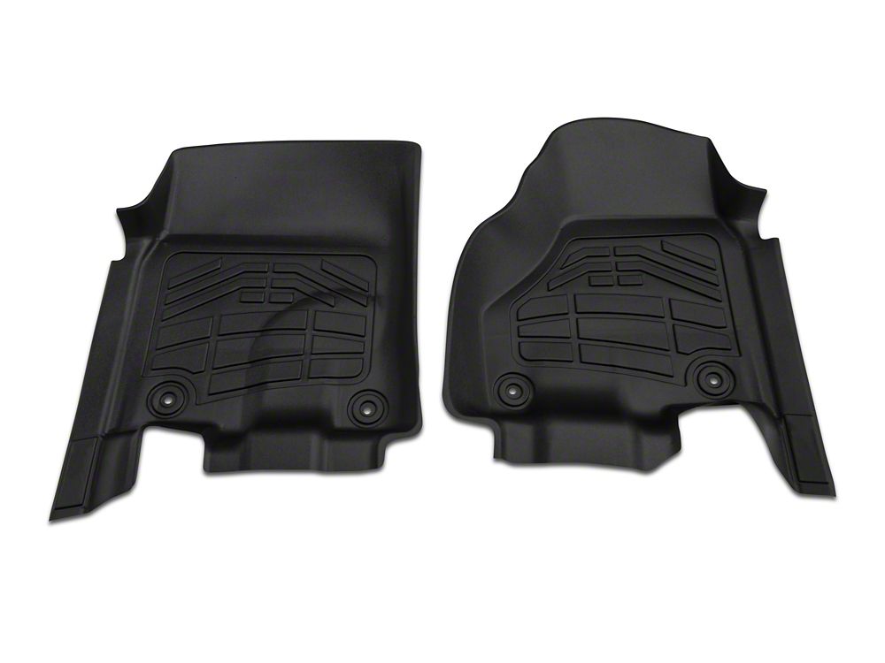 RedRock Sure-Fit Front and Second Row Floor Liners; Black (13-18 RAM 1500 Crew Cab)