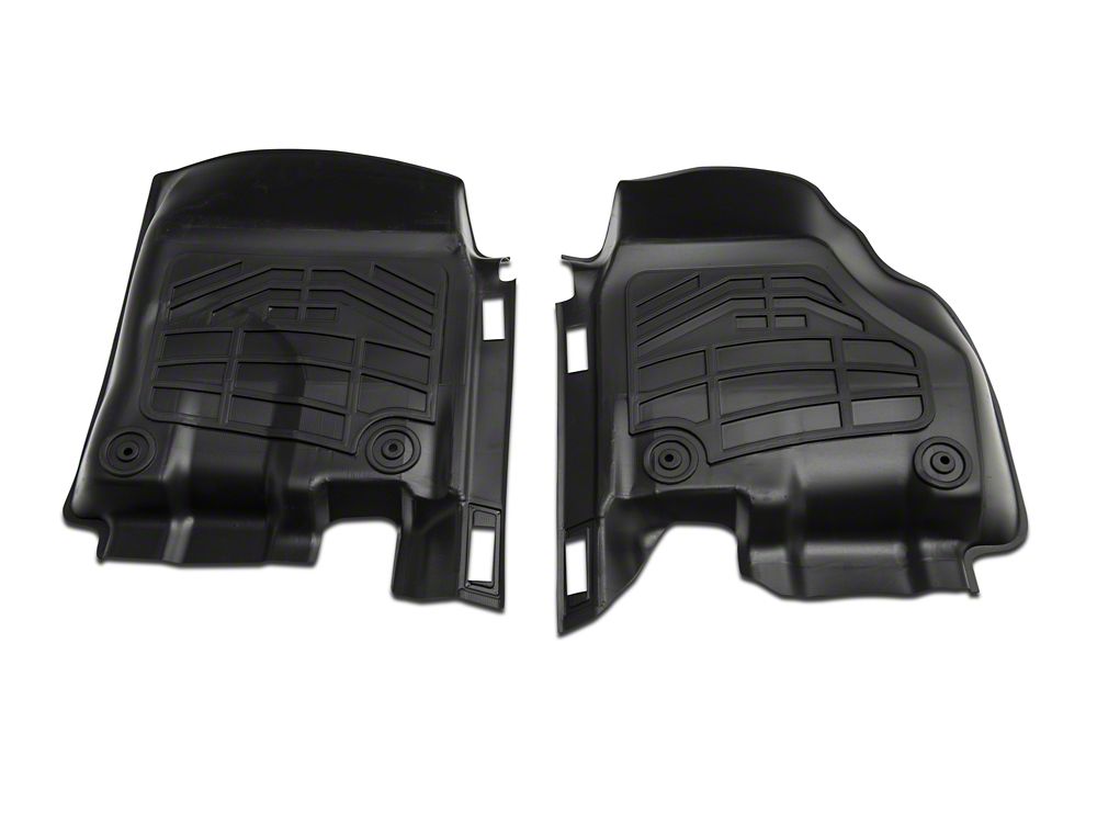 RedRock Sure-Fit Front and Second Row Floor Liners; Black (13-18 RAM 1500 Crew Cab)