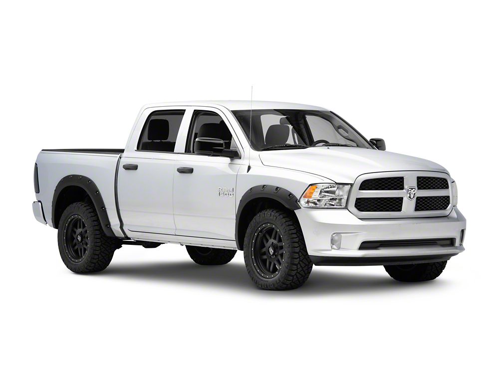 RedRock Pocket Style Fender Flares; Textured Black (09-18 RAM 1500, Excluding Rebel)