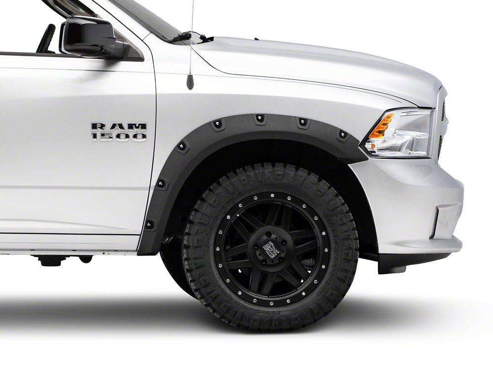 RedRock Pocket Style Fender Flares; Textured Black (09-18 RAM 1500, Excluding Rebel)