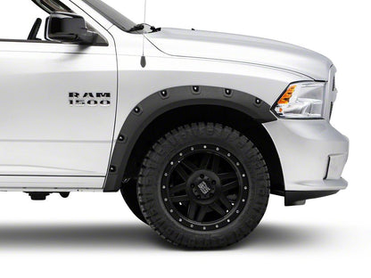 RedRock Pocket Style Fender Flares; Textured Black (09-18 RAM 1500, Excluding Rebel)