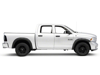 RedRock Pocket Style Fender Flares; Textured Black (09-18 RAM 1500, Excluding Rebel)