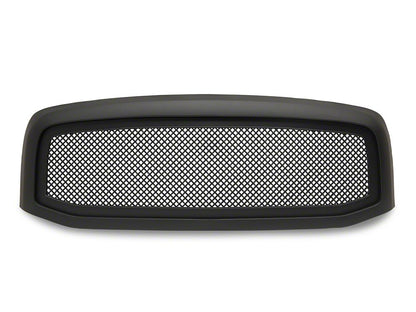 RedRock Mesh Upper Replacement Grille; Matte Black (06-08 RAM 1500)