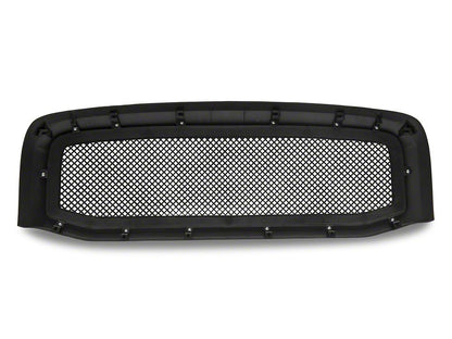 RedRock Mesh Upper Replacement Grille; Matte Black (06-08 RAM 1500)