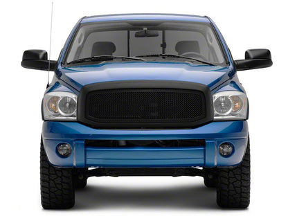 RedRock Mesh Upper Replacement Grille; Matte Black (06-08 RAM 1500)