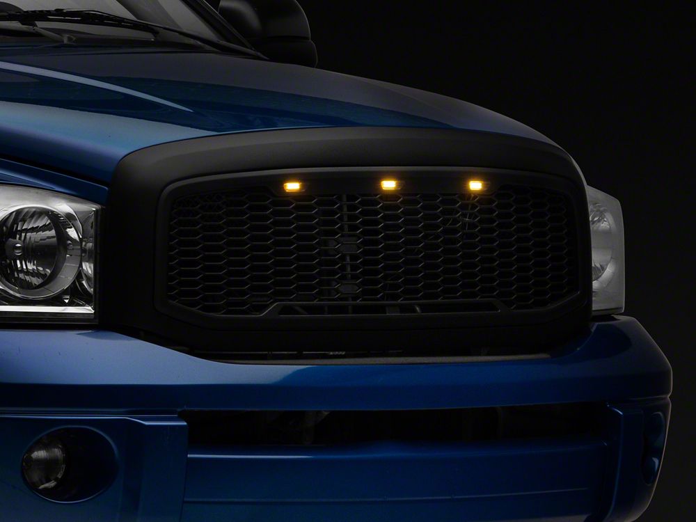 RedRock Baja Upper Replacement Grille; Matte Black (06-08 RAM 1500)