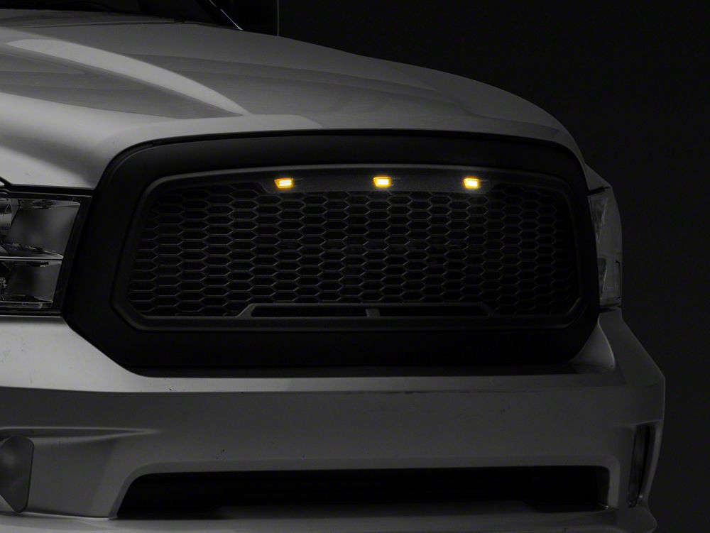 RedRock Baja Upper Replacement Grille; Matte Black (13-18 RAM 1500, Excluding Rebel)