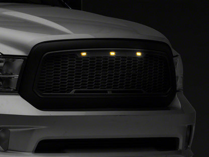 RedRock Baja Upper Replacement Grille; Matte Black (13-18 RAM 1500, Excluding Rebel)