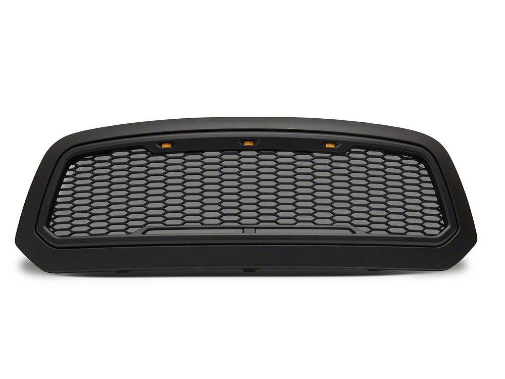 RedRock Baja Upper Replacement Grille; Matte Black (13-18 RAM 1500, Excluding Rebel)