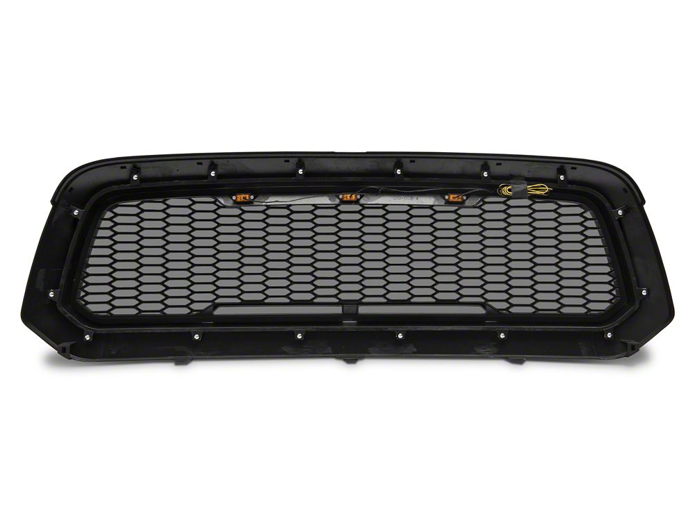 RedRock Baja Upper Replacement Grille; Matte Black (13-18 RAM 1500, Excluding Rebel)